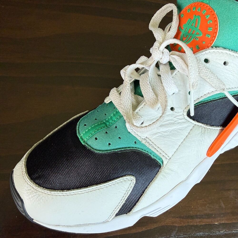 Nike Air Huarache Miami Hurricanes Men’s Size 11.5 New DD1068-111 - Picture 10 of 12